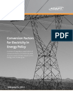 Conversion Factors For Electricity