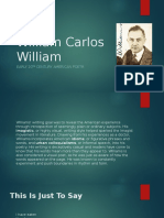 William Carlos William: Early 20 Century American Poetr