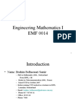 Engineering Mathematics I EMF 0014