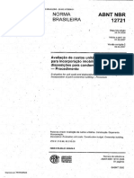NBR 12721 - Avaliação de Custos Unitários de Construção PDF