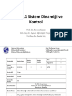 1 - MKM 311 Sistem Dinamiği Ve Kontrol - Giriş