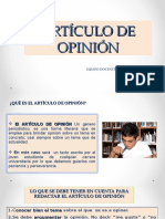 Elaboración Del Artículo de Opinión