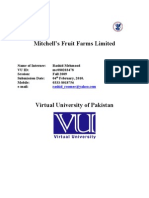 Mitchell's Fruit Farms Pvt. Ltd. Virtual University of Pakistan Internship Report