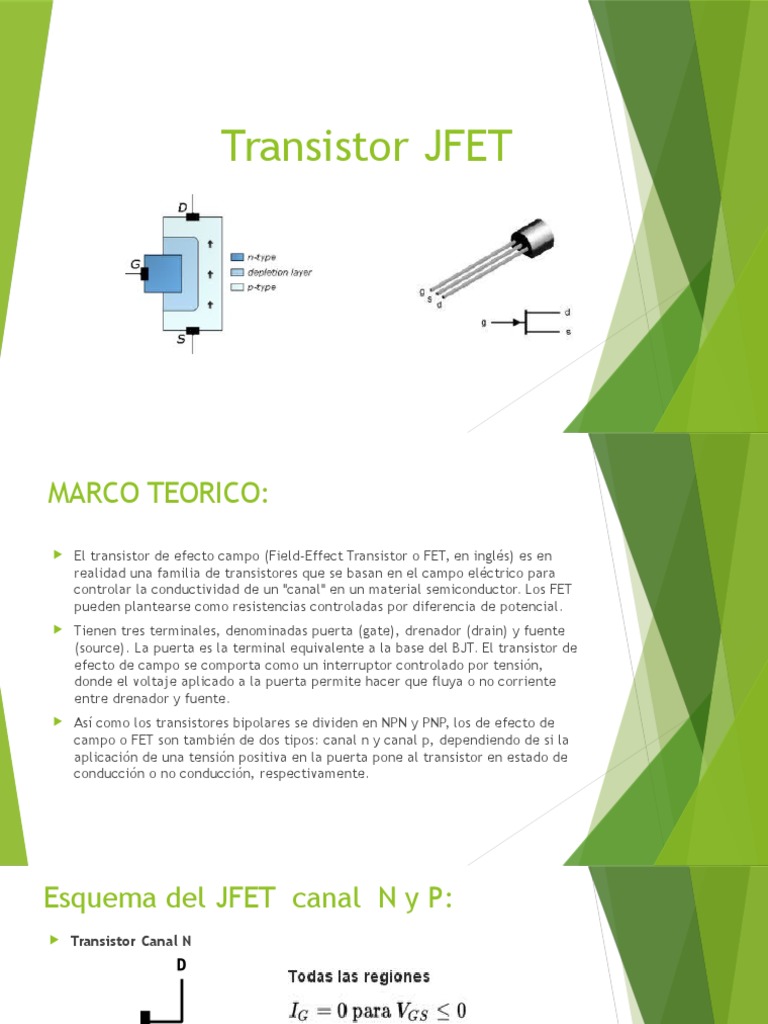 Transistor JFET PDF Transistor Transistor de unión bipolar