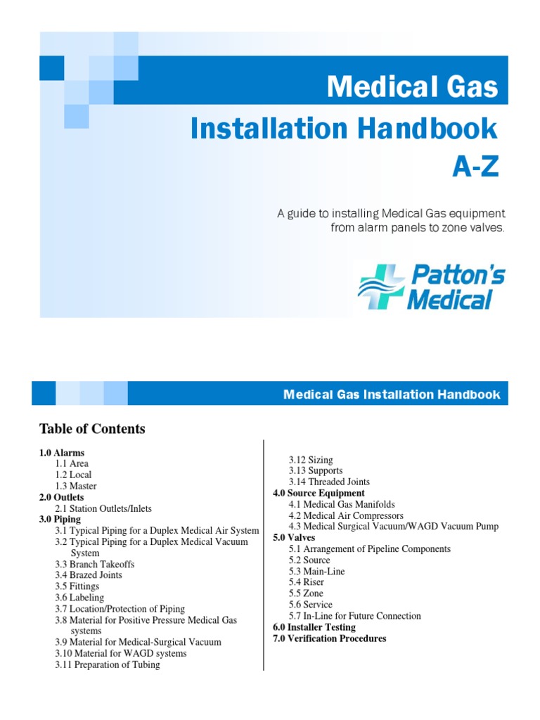 Med Gas Installation Handbook PDF PDF Ventilation (Architecture