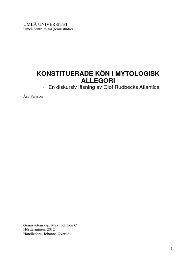 Olaus Rudbeck Atlantica | PDF