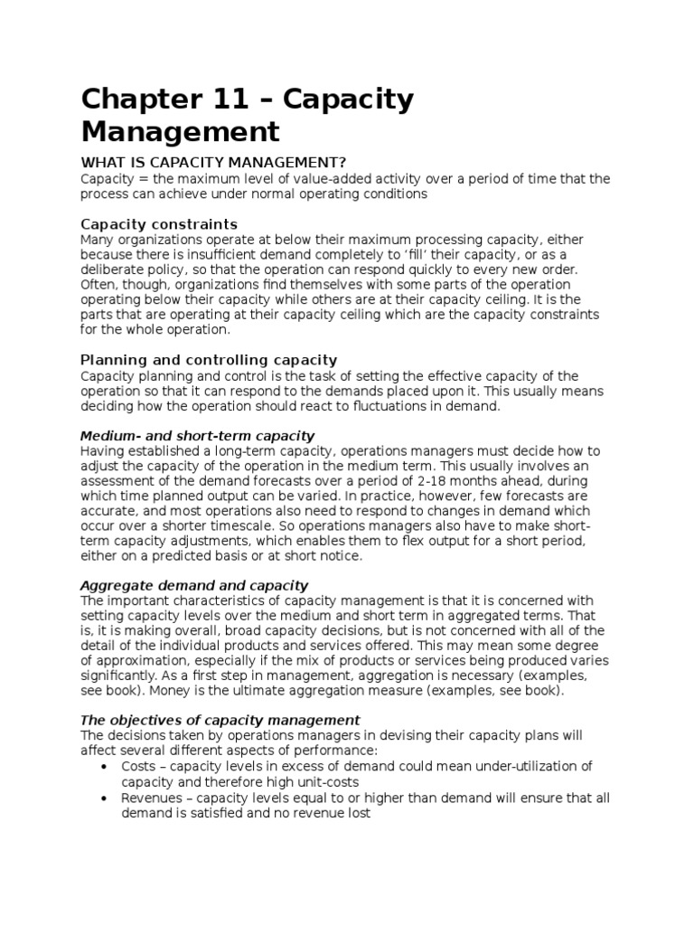 Operations Management Chapter 11 Pdf Demand Seasonality