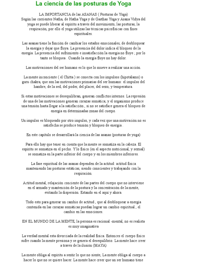 Posturas de Yoga | PDF | Yoga | Asana