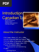 Introduction To Canadian Law - 1