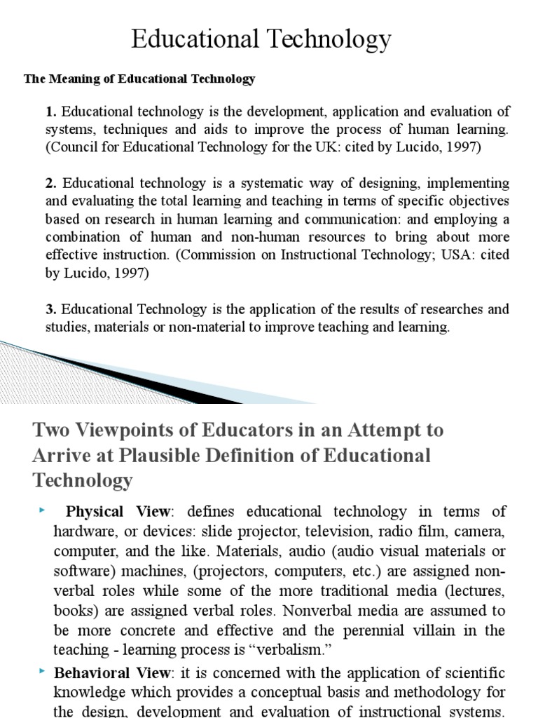 Edtechpresentation 140625234342 Phpapp01 | PDF | Educational Technology ...