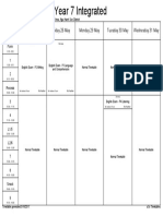 7 Integrated Exam Block Timetable