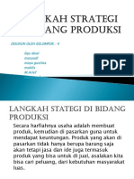 Langkah Strategi Di Bidang Produksi