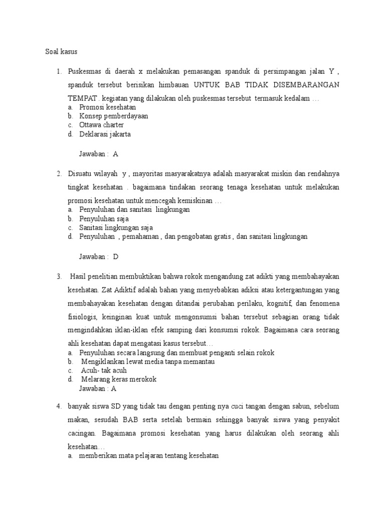 Soal Kasus