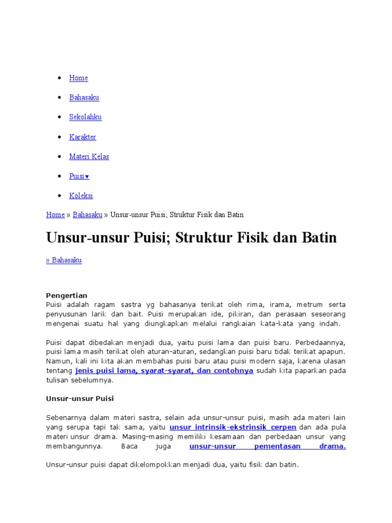 Unsur-unsur Puisi Pdf