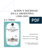 Tedesco, J.C. (1986) Educación y Sociedad en La Argentina (Directivismo)