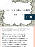 Cityview School Budget Presentation For Staff and Ilt