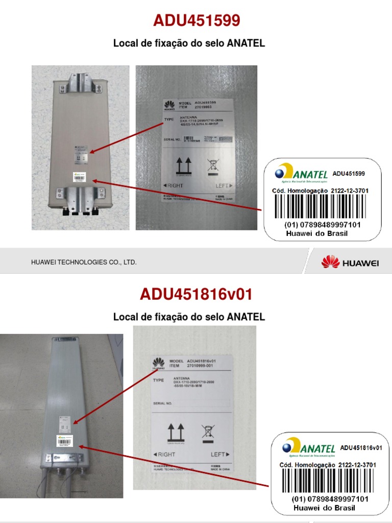 ADU4518R6v01 Local de FixaÇ ã o Do Selo ANATEL M1 Re1 | PDF