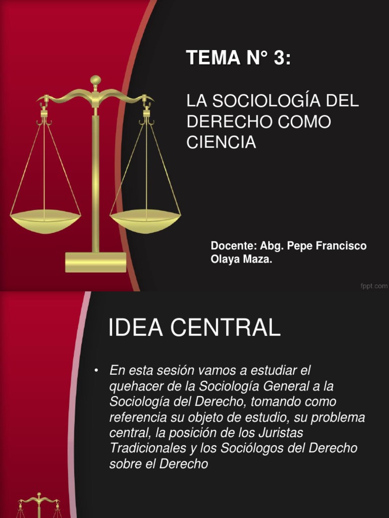Tema N_ 3 La Sociologia Del Derecho Como Ciencia