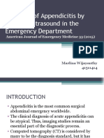 Diagnosis of Appendicitis by Bedside Ultrasound in the ED