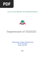 Evaluative Report of The Department: Dhiyamaan Ollege of Ngineering Dr.M.G.R.Nagar, Hosur-635 109