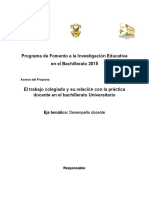 Programa de Fomento A La Investigación Educativa en El Bachillerato 2015