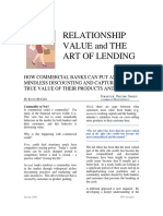 Monitor Relationship Value Art of Lending