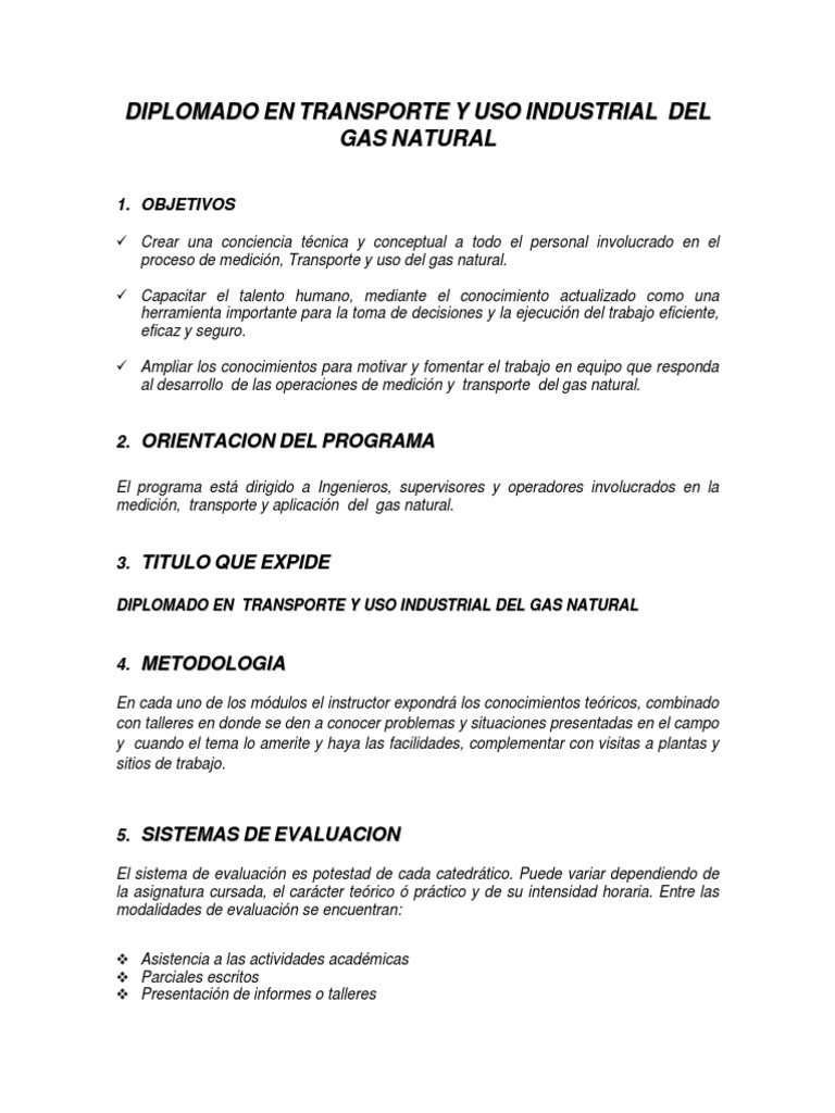 Capacitación en Gas Natural Industrial | PDF | Transporte | Gas natural