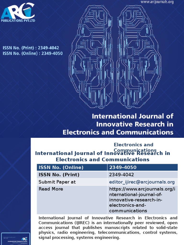 International Journal of Innovative Research in Electronics and CommunicationsARC Journals