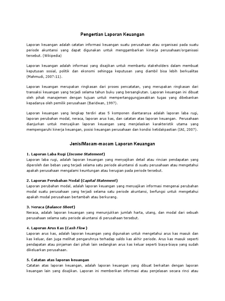 Materi Laporan Keuangan
