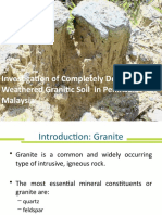 Investigation of Completely Decomposed Weathered Granitic Soil in Peninsular Malaysia