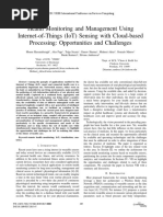 Health Monitoring and Management Using Internet-Of-Things (Iot) Sensing With Cloud-Based Processing: Opportunities and Challenges