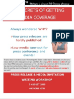 Press Release & Media Invite Writing Workshop