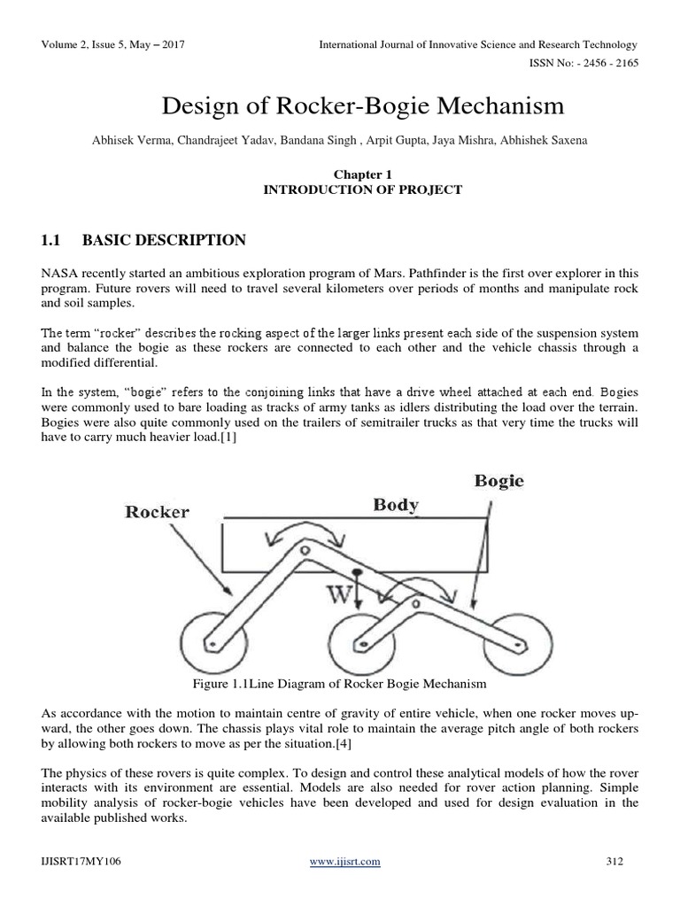 Rocker-Bogie Mechanism Design Overview | PDF | Vehicles | Nature