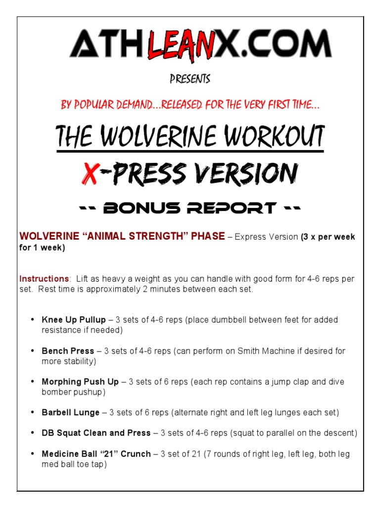 Wolverine workout deals