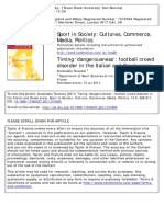 Volume 14 Issue 5 2011 Tsoukala, Anastassia - Football Crowd Disorder in The Italian and Greek Press