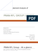 Financial Statement Analysis of Pran-RFL Group Limited