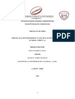 Variables Operacionalizacion de Variable de Gestion Empresarial