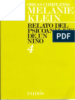 TOMO 4. Relato Del Psicoanálisis de Un Niño (Melanie Klein) PDF