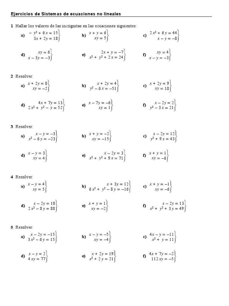 Calculadora De Sistemas De Ecuaciones No Lineales