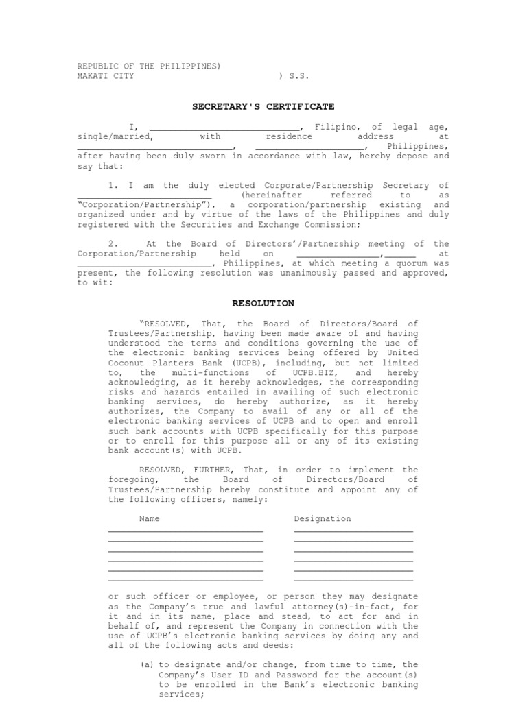 Corporate Banking Authorization | PDF | Online Banking | Banks & Banking