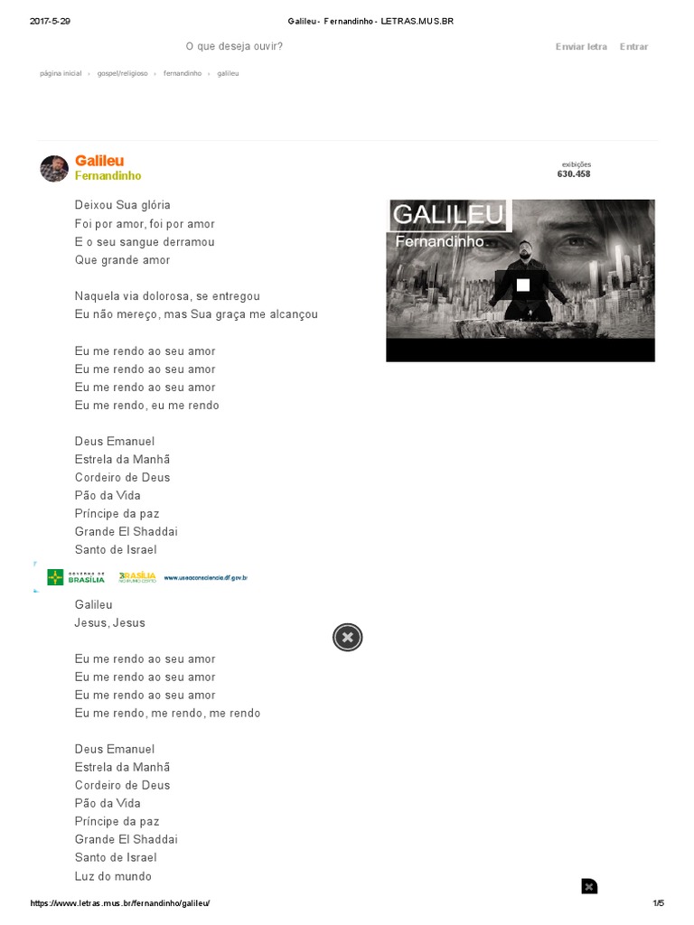 Galileu Fernandinho Letras Mus Download Grátis Pdf Jesus Amor