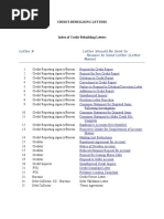 Templates of Credit Rebuilding Letters