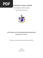 A Planificação Do Processo de Escrita