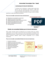 Modelo de Racionalidad Limitada para La Toma de Decisiones