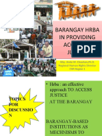 Barangay Hrba in Providing Access To Justice Edtd