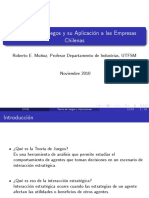 Teoría de Juegos y Su Aplicaciones A Las Empresas Chilenas - Roberto Muñoz