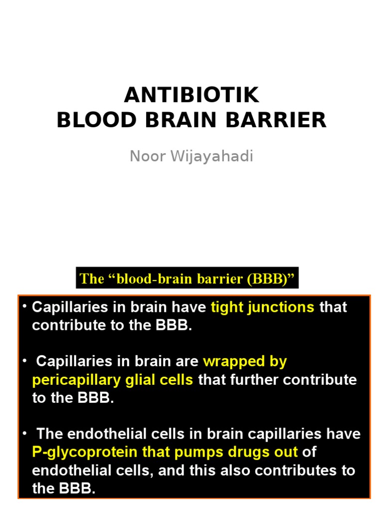Antibiotic BBB Meningitis Antibiotics