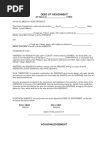 Deed of Assignment of Shares Template