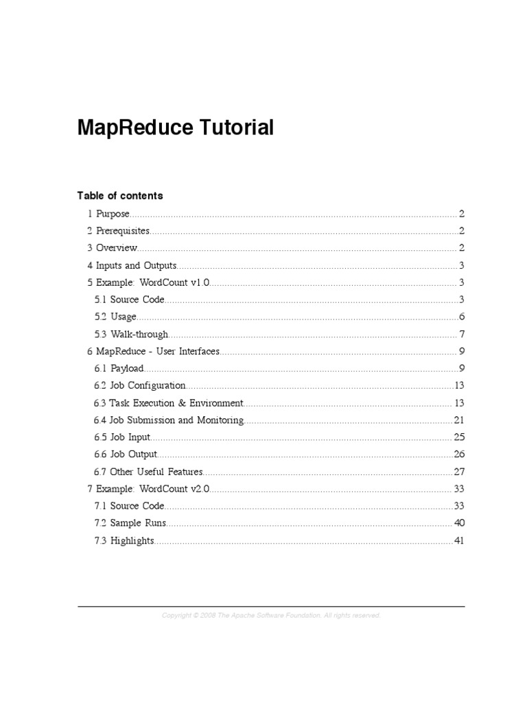 Mapreduce Tutorial Pdf | Hadoop/MapReduce – MLLOWV