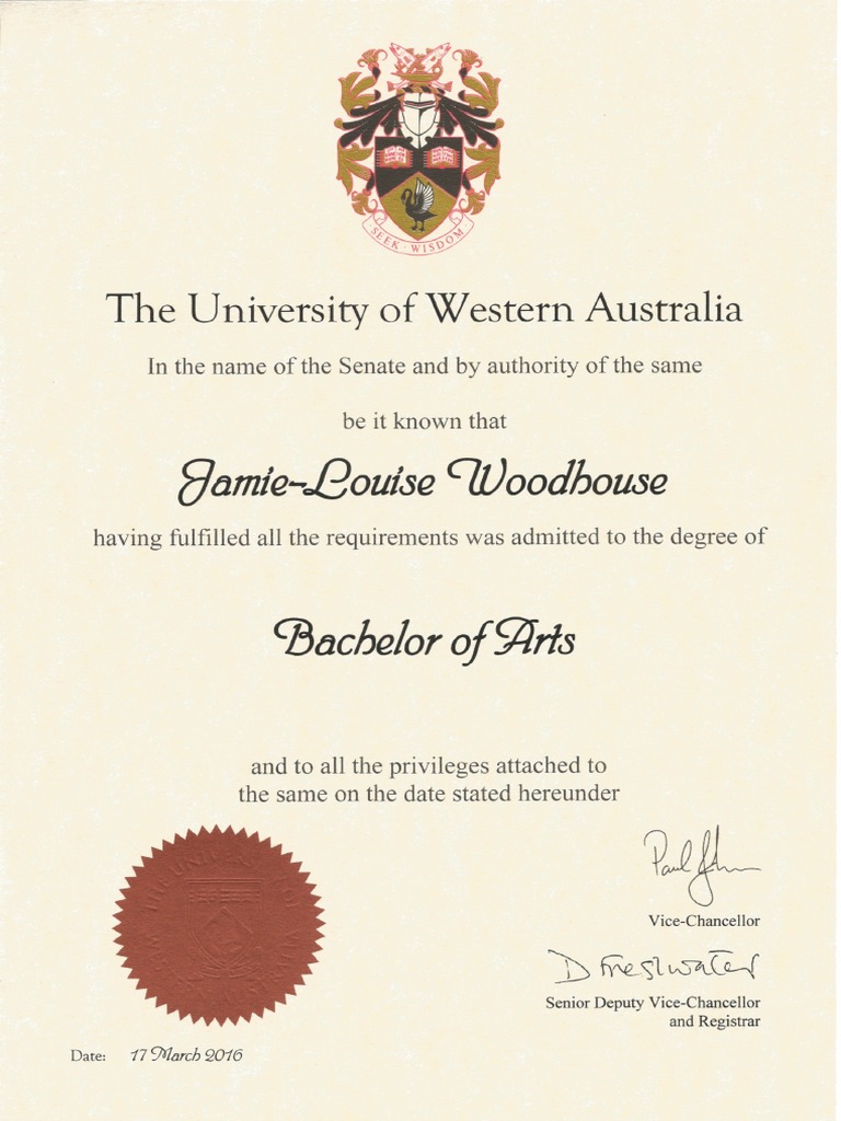 Uwa Ba Certificate PDF
